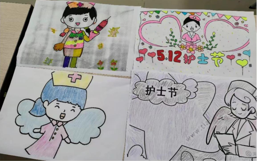 重症精神二科开展”我眼中的护士“手工绘画工娱活动