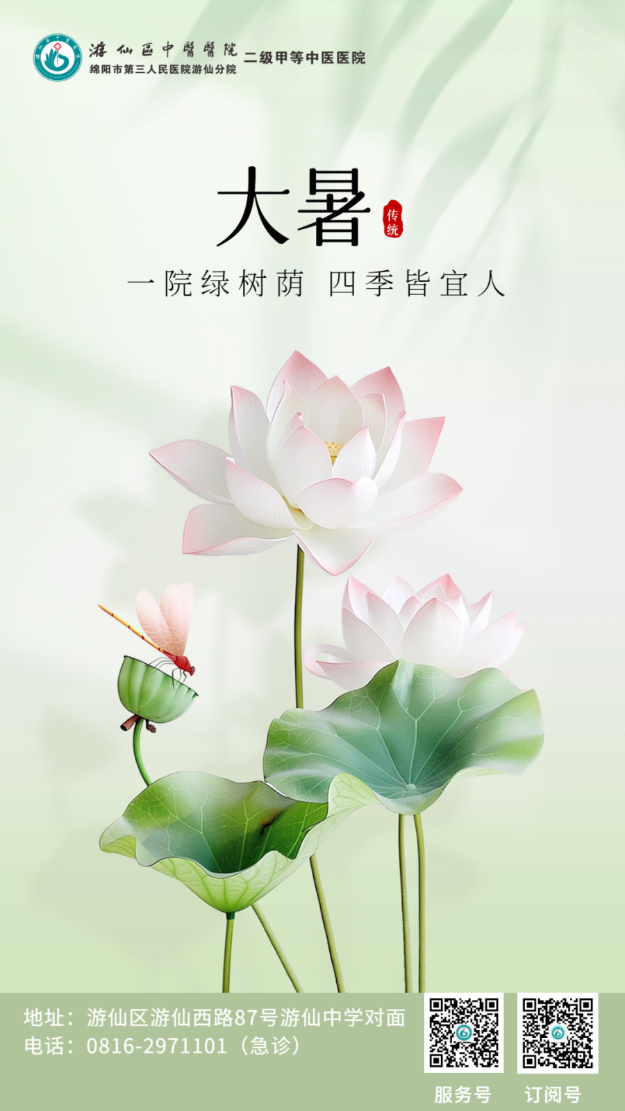 游仙分院：【大暑时节】二十四节气中医养生